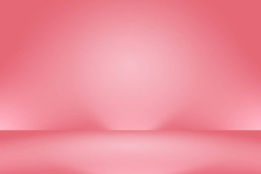 Soyut boş açık pembe stüdyo odası arka planı, ürün gösterimi, afiş, şablon için montaj olarak kullan.