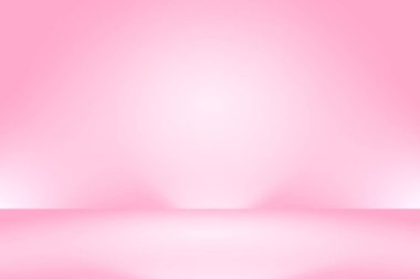 Soyut boş açık pembe stüdyo odası arka planı, ürün gösterimi, afiş, şablon için montaj olarak kullan.