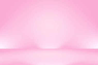 Soyut boş açık pembe stüdyo odası arka planı, ürün gösterimi, afiş, şablon için montaj olarak kullan.