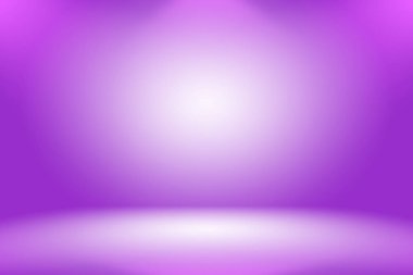 Stüdyo Arkaplan Konsepti - ürün için soyut boş ışık gradyanı mor stüdyo odası arka planı.