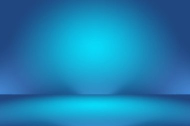 Soyut Lüks Derece Mavi arka plan. Siyah vignette Stüdyo Sancağıyla Pürüzsüz Koyu Mavi.