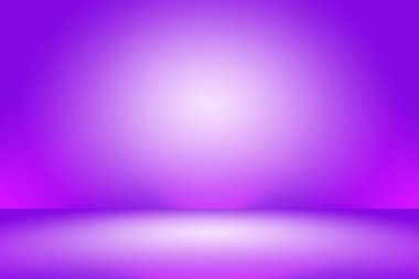 Stüdyo Arkaplan Konsepti - ürün için soyut boş ışık gradyanı mor stüdyo odası arka planı.