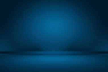 Soyut Lüks Derece Mavi arka plan. Siyah vignette Stüdyo Sancağıyla Pürüzsüz Koyu Mavi.