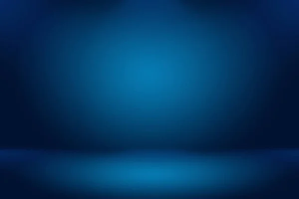 Astratto Gradiente di lusso Sfondo blu. Smooth Blu scuro con vignetta nera Studio Banner. — Foto Stock
