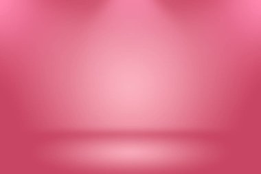 Soyut boş açık pembe stüdyo odası arka planı, ürün gösterimi, afiş, şablon için montaj olarak kullan.