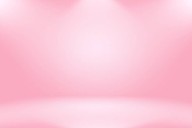 Soyut boş açık pembe stüdyo odası arka planı, ürün gösterimi, afiş, şablon için montaj olarak kullan.