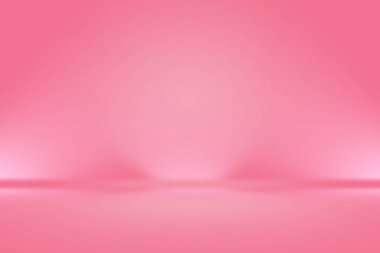 Soyut boş açık pembe stüdyo odası arka planı, ürün gösterimi, afiş, şablon için montaj olarak kullan.