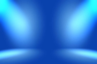 Soyut Lüks Derece Mavi arka plan. Siyah vignette Stüdyo Sancağıyla Pürüzsüz Koyu Mavi.