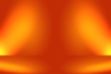 Soyut pürüzsüz Turuncu arkaplan tasarımı, stüdyo, oda, web şablonu, düz daire eğimli iş raporu