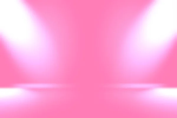 空的光洁粉色工作室背景，用作产品展示、横幅、模板的蒙太奇风格. — 图库照片