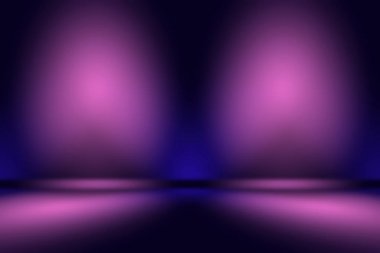 Stüdyo Arkaplan Konsepti - ürün için soyut boş ışık gradyanı mor stüdyo odası arka planı.