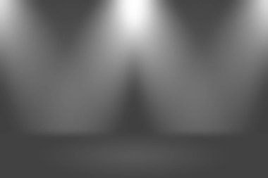 Soyut lüks bulanık koyu gri ve siyah gradyan. Ürünlerinizi sergilemek için arka plan stüdyo duvarı olarak kullanılır..