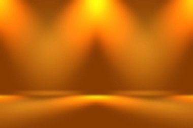 Soyut Lüks Altın Gradyan Stüdyo Duvarı. Arka plan, düzen, afiş ve ürün sunumu olarak kullanılabilir..