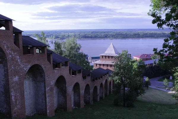 Torri Mura Una Fortezza Medievale — Foto Stock