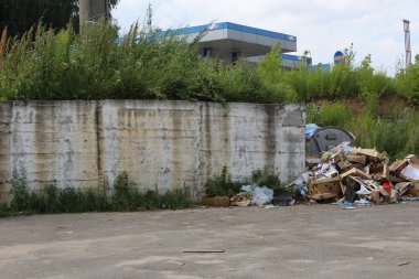 Yazın şehrin varoşlarında küçük bir çöplük.