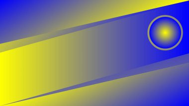 Mavi sarı soyut arka plan, daire şeklinde. Modern tasarım kavramına sahip mavi sarı soyut arkaplan