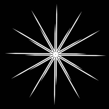 Beyaz renkli fraktal yıldız patlaması