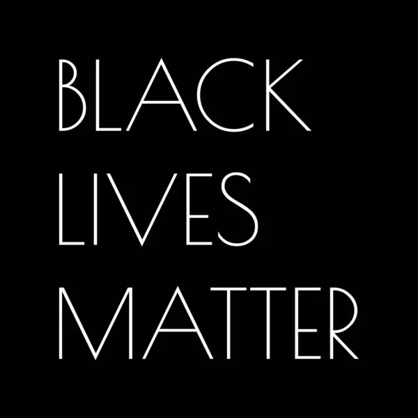 Černé Životy Hmota Moderní Logo Symbol Prapor Znak Bílým Textem Stock Ilustrace