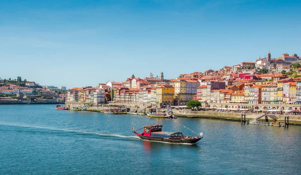 Traditionelle Boot Barcos Rabelos Der Altstadt Douro Fluss Ribeira Zentrum — Stockfoto