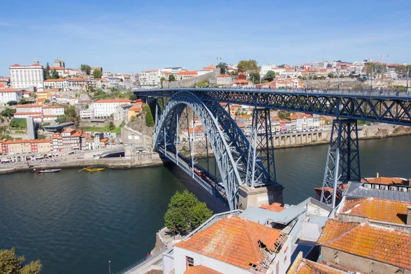 Panoramablick Auf Die Altstadt Mit Dem Douro Fluss Und Der — Stockfoto
