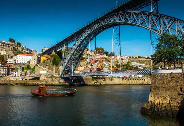 Panoramablick Auf Die Altstadt Mit Dem Douro Fluss Und Der — Stockfoto