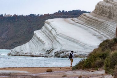 Seascape, scala dei Turchi, Realmonte, Agrigento, Sicilya, İtalya 