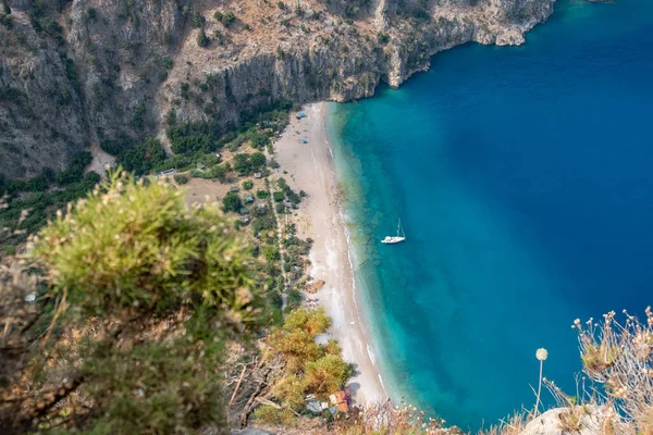 Butterfly Valley Kelebekler Vadisi City Oludeniz Fethiye Western Turkey Этой Стоковое Фото