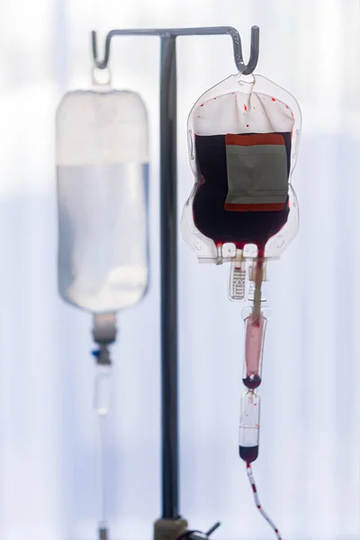 Spare Blood Bags Laboratory Medical Hanging Steel Pole Hospital Order Royalty Free Stock Photos
