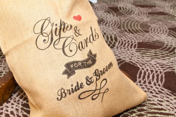 Bride Groom Gift Card Bag — Stock Photo, Image