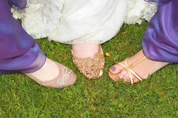 Noiva Damas Honra Sapatos — Fotografia de Stock