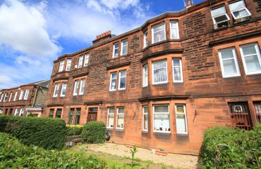 Glasgow, İskoçya 'daki teraslı bina.