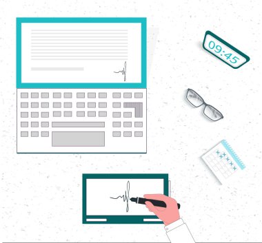 Elektronik imza konsepti. Elektronik Belge, elektronik iletilen belgeye eklenmiş dijital form.