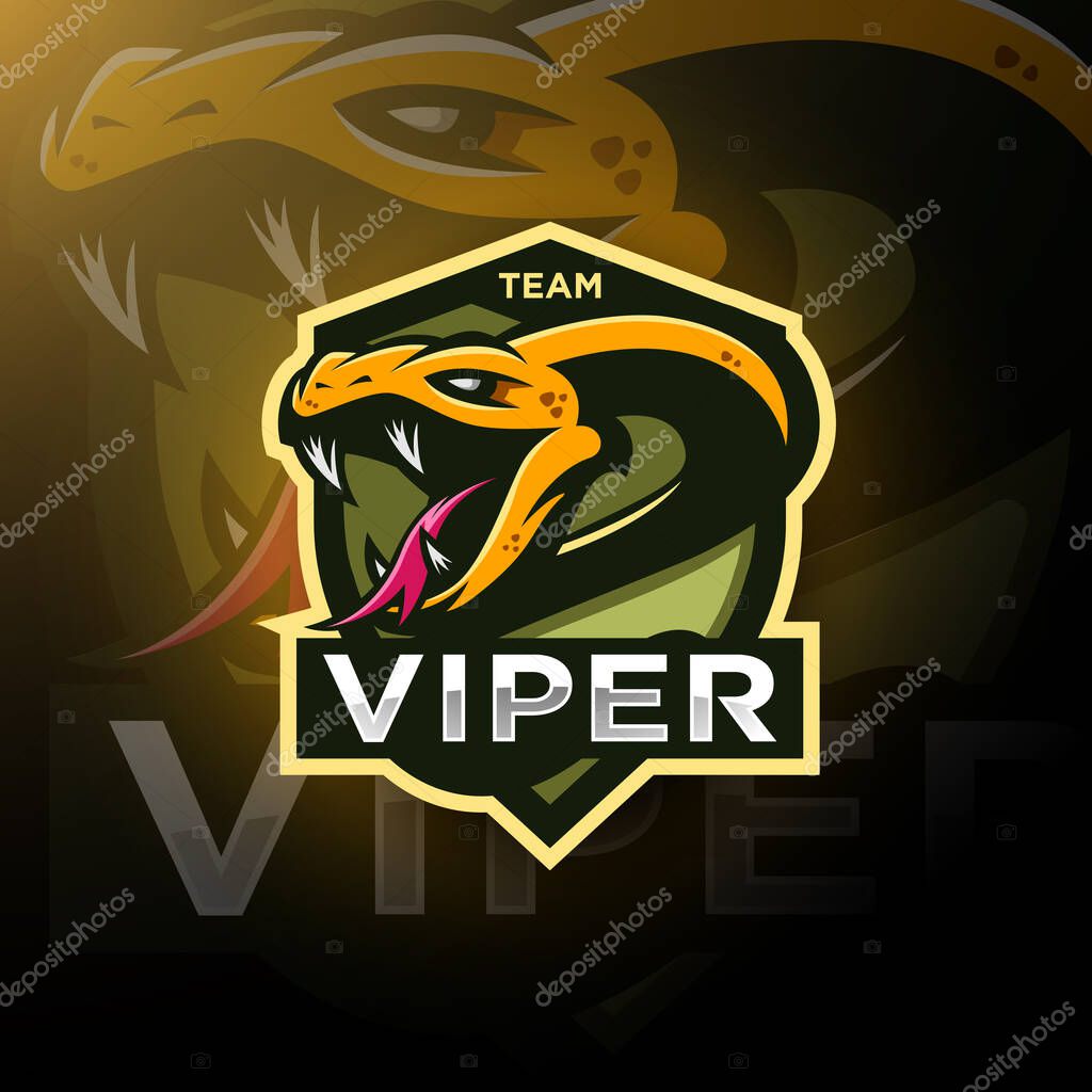 Viper snake gaming logo esport