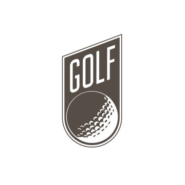 Golf turnuva amblem veya etiket - golf topu retro etiket