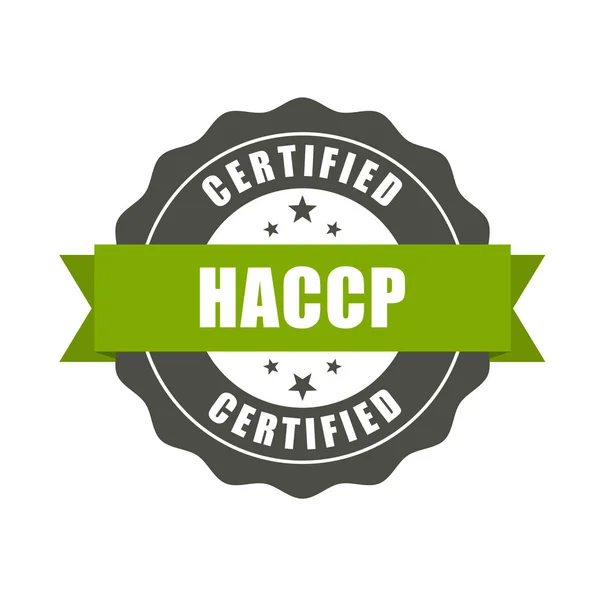Haccp Certified Pieczęć Standard Jakości Uszczelnienia Analizy Zagrożeń Krytycznych Punktów — Wektor stockowy