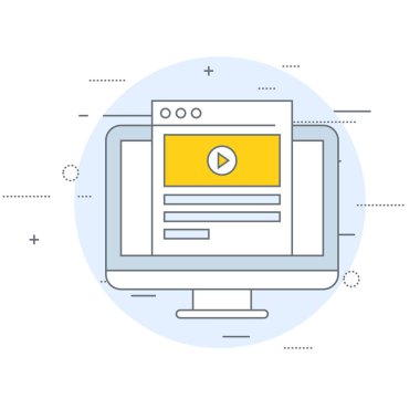 Viral video simgesi - video pazarlama, web sayfası ve bilgisayar
