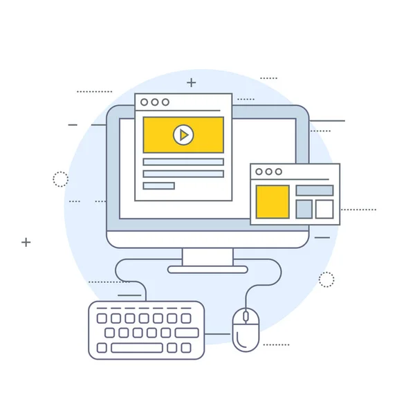 Videóinak Marketing Ikon Vírusos Tartalmat Videó Reklám — Stock Vector