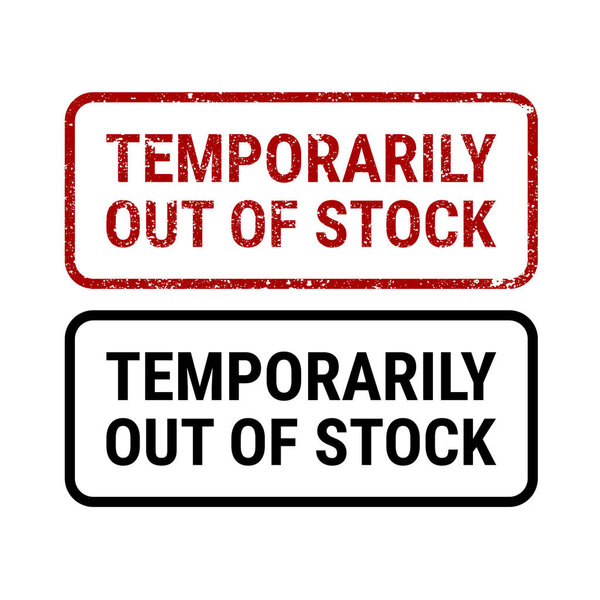 Временно из запаса гранж резиновый штамп знак, табличка с надписью
