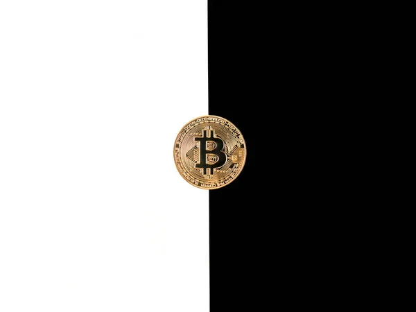 izole edilmiş bitcoin siyah ve beyaz arkaplan