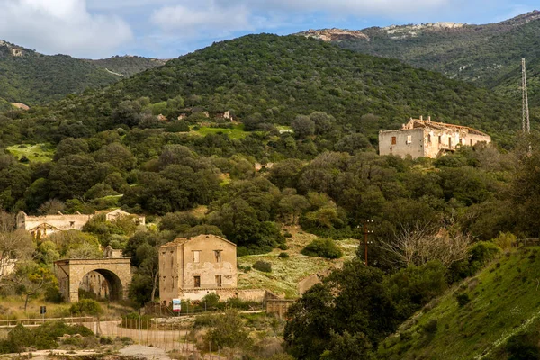 Verlassene Gebäude Der Nähe Von Ingurtosus Mine Arbus Sardinien Italien — Stockfoto