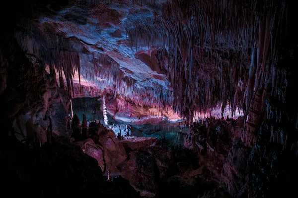 Cuevas Del Drach Maiorca Dračí Jeskyně Španělsko — Stock fotografie