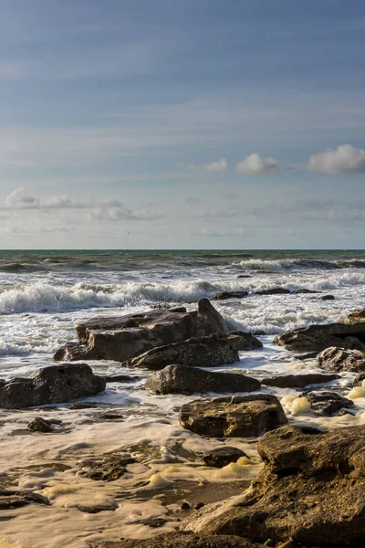 A costa da opala com o Mar do Norte — Fotografia de Stock