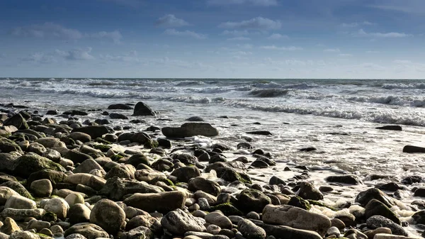 A costa da opala com o Mar do Norte — Fotografia de Stock