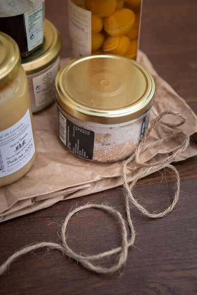 Jars and preserves of local products, gourmet products