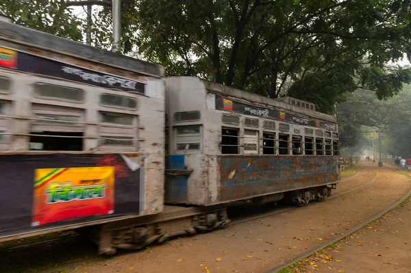 Колката Західна Бенгал Індія Січня 2020 Електричний Трамвай Проходить Через — стокове фото