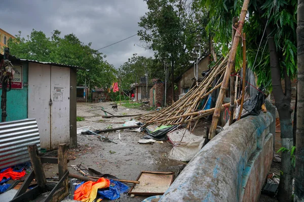 Howrah Bengala Ocidental Índia Maio 2020 Uma Loja Devastada Destruída — Fotografia de Stock