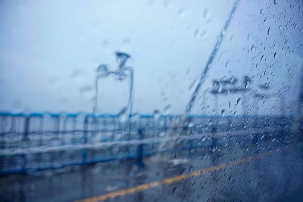 2Nd Hoogly Bridge Rain Monsoon Image Kolkata West Bengal Índia — Fotografia de Stock