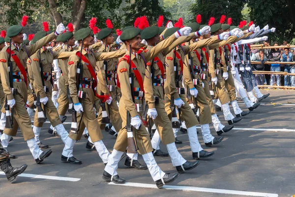 Kolkata Bengale Occidental Inde Janvier 2020 Les Cadets Corps Des — Photo