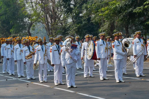 Kolkata West Bengal India 26Th January 2020 Indian White Dressed — Stock Photo, Image