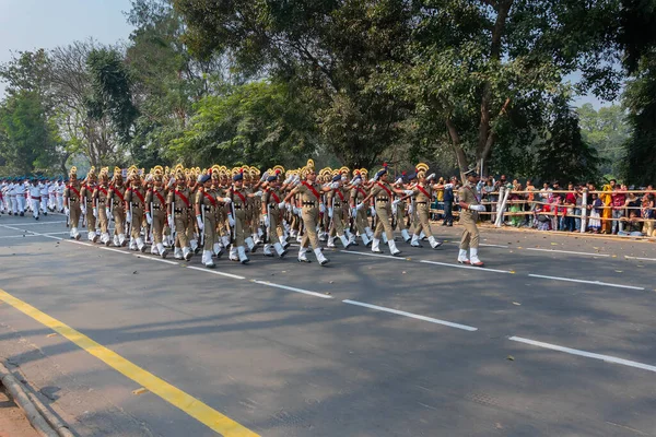 Kolkata Bengala Occidental India Enero 2020 Los Cadetes Junta Central —  Fotos de Stock